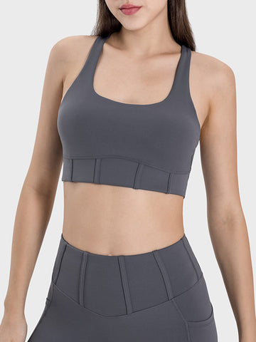 Square Neck Wide Strap Active Tank